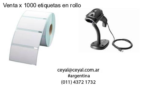 Venta x 1000 etiquetas en rollo