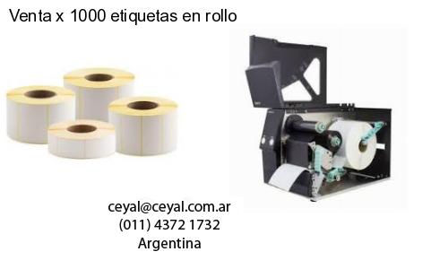 Venta x 1000 etiquetas en rollo