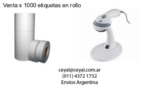Venta x 1000 etiquetas en rollo