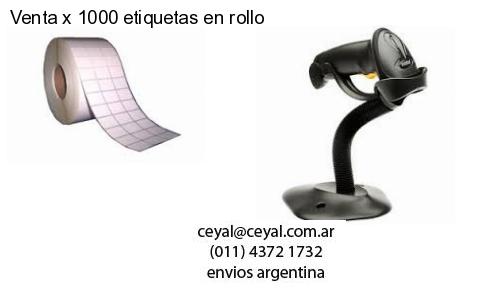 Venta x 1000 etiquetas en rollo