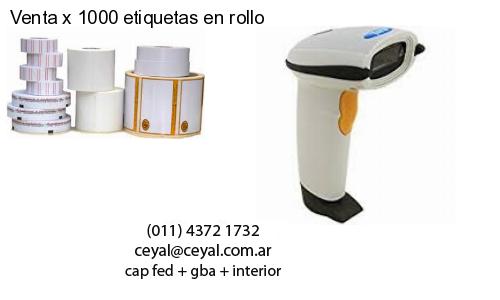 Venta x 1000 etiquetas en rollo