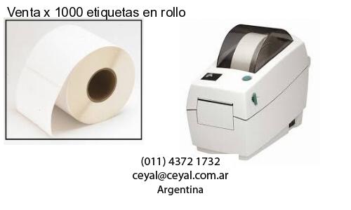 Venta x 1000 etiquetas en rollo