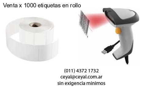 Venta x 1000 etiquetas en rollo