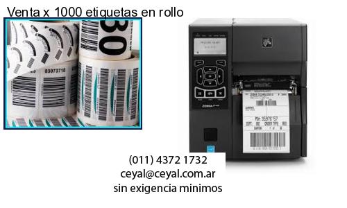 Venta x 1000 etiquetas en rollo