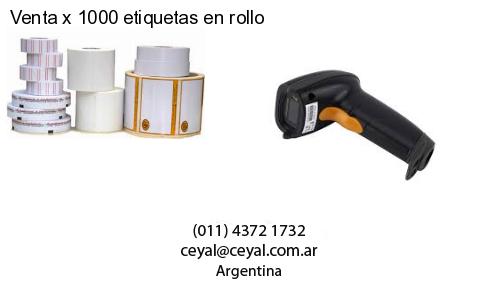 Venta x 1000 etiquetas en rollo