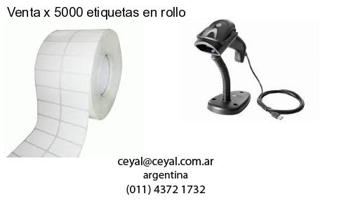 Venta x 5000 etiquetas en rollo