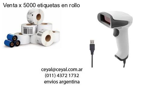 Venta x 5000 etiquetas en rollo