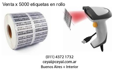 Venta x 5000 etiquetas en rollo