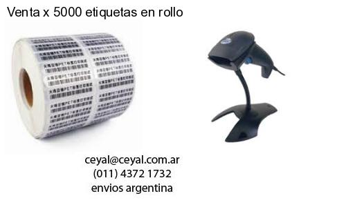 Venta x 5000 etiquetas en rollo