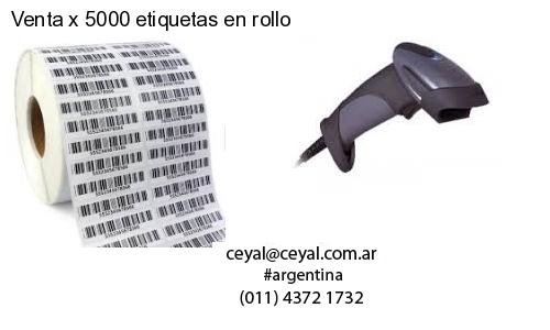 Venta x 5000 etiquetas en rollo