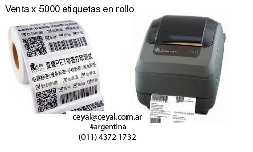 Venta x 5000 etiquetas en rollo