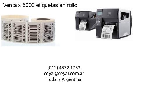 Venta x 5000 etiquetas en rollo