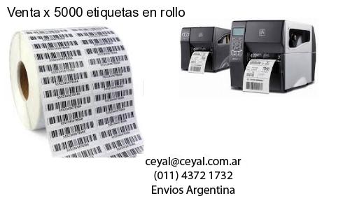 Venta x 5000 etiquetas en rollo