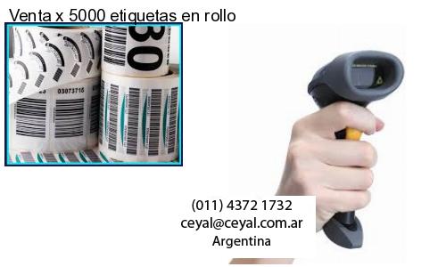 Venta x 5000 etiquetas en rollo