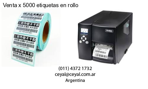 Venta x 5000 etiquetas en rollo