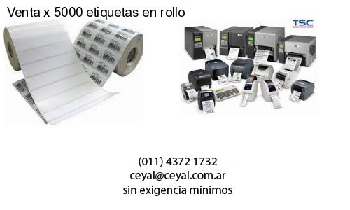 Venta x 5000 etiquetas en rollo