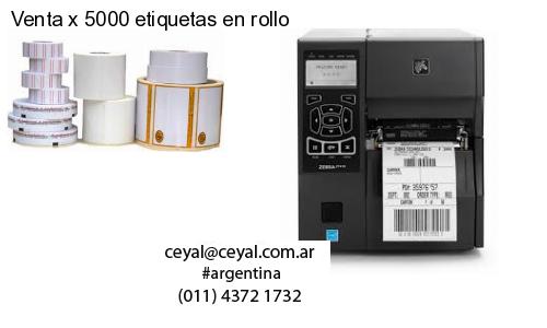 Venta x 5000 etiquetas en rollo