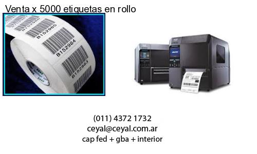 Venta x 5000 etiquetas en rollo