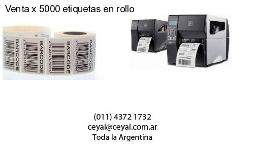 Venta x 5000 etiquetas en rollo