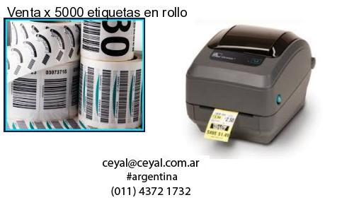 Venta x 5000 etiquetas en rollo