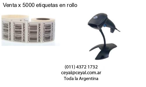 Venta x 5000 etiquetas en rollo