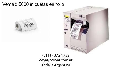 Venta x 5000 etiquetas en rollo
