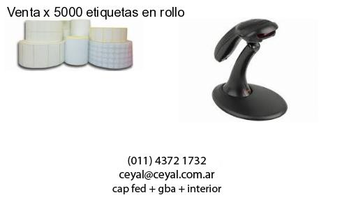 Venta x 5000 etiquetas en rollo
