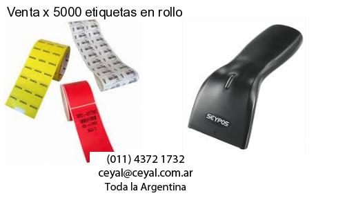 Venta x 5000 etiquetas en rollo