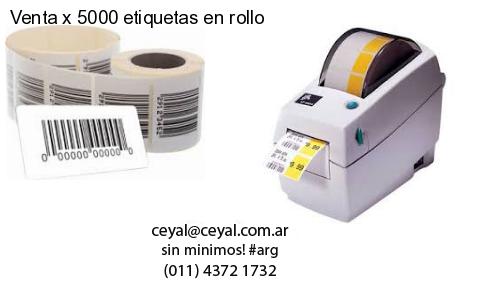 Venta x 5000 etiquetas en rollo