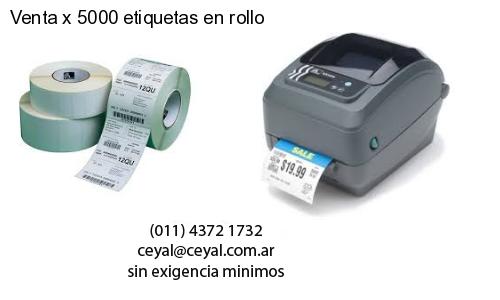 Venta x 5000 etiquetas en rollo