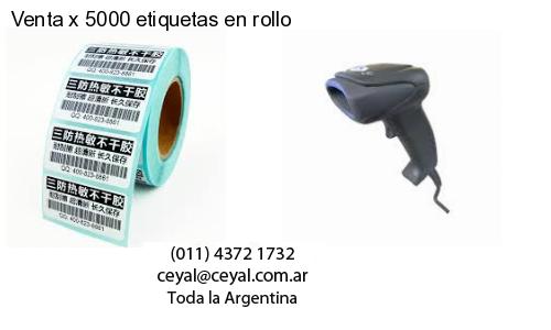 Venta x 5000 etiquetas en rollo
