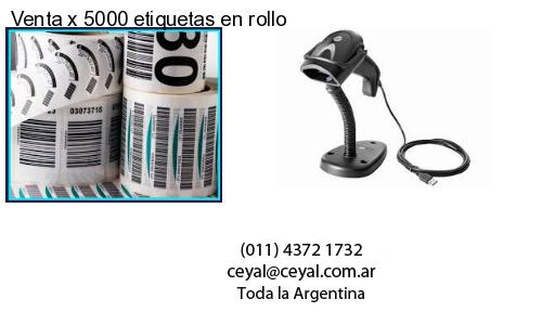 Venta x 5000 etiquetas en rollo