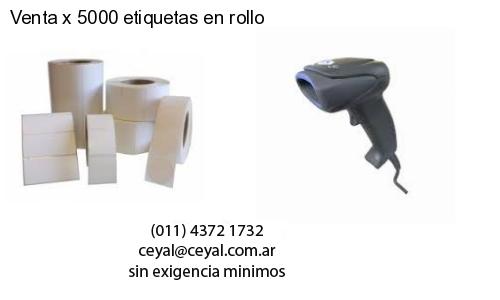 Venta x 5000 etiquetas en rollo