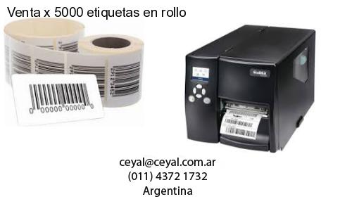 Venta x 5000 etiquetas en rollo