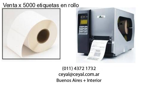 Venta x 5000 etiquetas en rollo