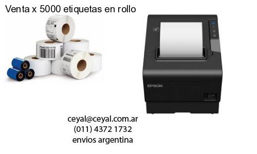 Venta x 5000 etiquetas en rollo