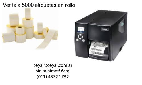 Venta x 5000 etiquetas en rollo