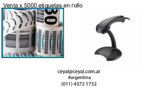 Venta x 5000 etiquetas en rollo