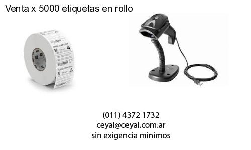 Venta x 5000 etiquetas en rollo