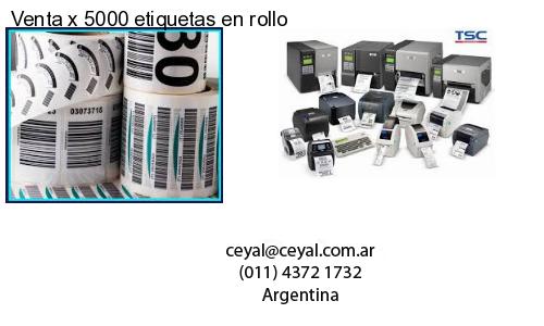 Venta x 5000 etiquetas en rollo