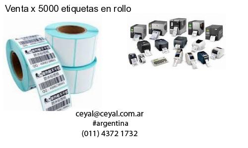 Venta x 5000 etiquetas en rollo