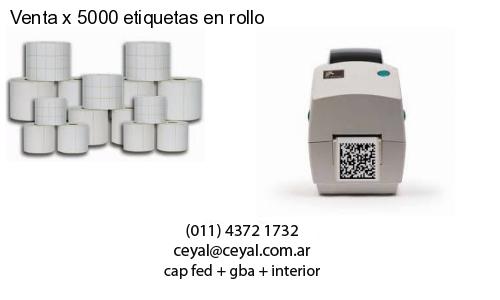 Venta x 5000 etiquetas en rollo