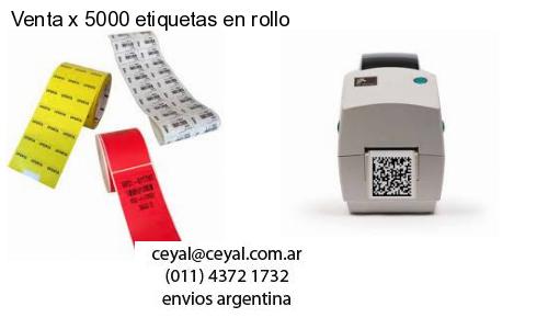 Venta x 5000 etiquetas en rollo