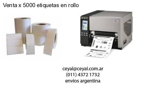 Venta x 5000 etiquetas en rollo
