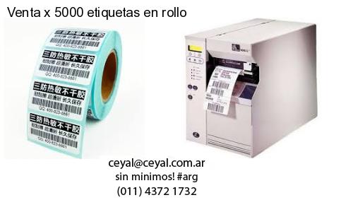 Venta x 5000 etiquetas en rollo
