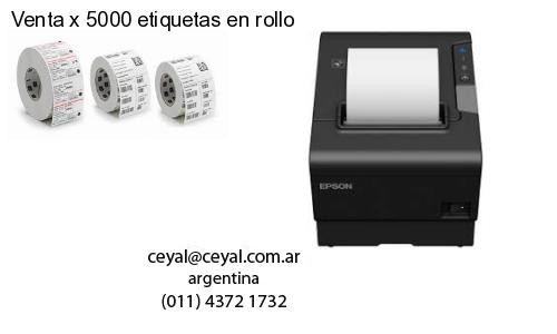 Venta x 5000 etiquetas en rollo