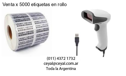 Venta x 5000 etiquetas en rollo