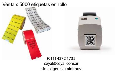 Venta x 5000 etiquetas en rollo