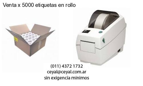 Venta x 5000 etiquetas en rollo