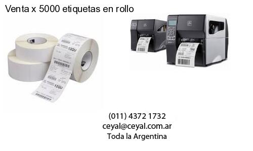 Venta x 5000 etiquetas en rollo